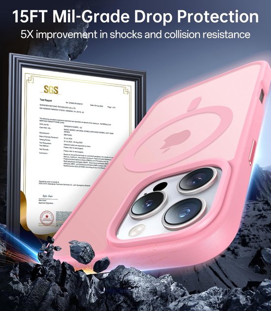 iPhone 13 Mini Hoesjes – MagSafe Backcover – Magnetische Ring – Roze-Ilumina Benelux