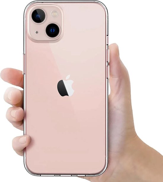 iPhone 13 Mini Hoesjes – Soft Silicone Backcover – Transparant – Inclusief 2x Screenprotector – Anti-kras Gehard Glas-Ilumina Benelux