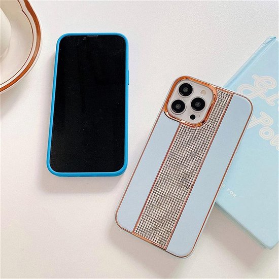 iPhone 13 Pro Max Hoesjes – Diamond Plating Backcover – Frosted Afwerking – Schokbestendig – Paars-Ilumina Benelux