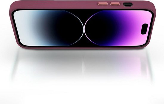 iPhone 13 Pro Max Hoesjes – Matte Armor Backcover – Schokbestendig – MagSafe – Wijnrood-Ilumina Benelux