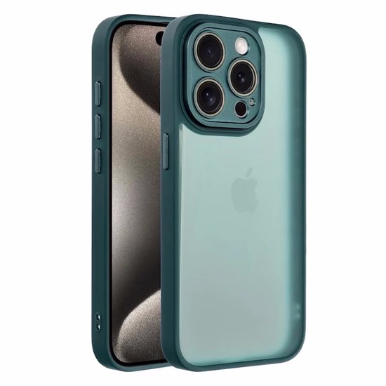 iPhone 13 Pro Max Hoesjes – Transparante Siliconen Backcover – Camera Bescherming – Groen-Ilumina Benelux