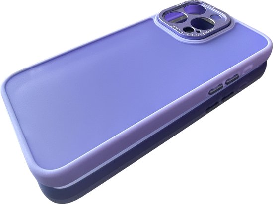 iPhone 14 Hoesjes – Military Backcover – Camera Protector – Schokbestendig – Paars-Ilumina Benelux