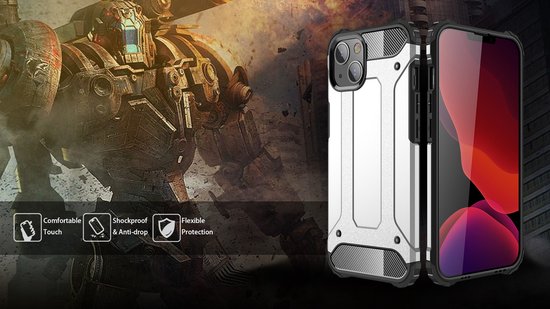 iPhone 14 Plus Hoesjes – Dual Layer Armor Backcover – Heavy Duty Schokbestendig – Roségoud-Ilumina Benelux