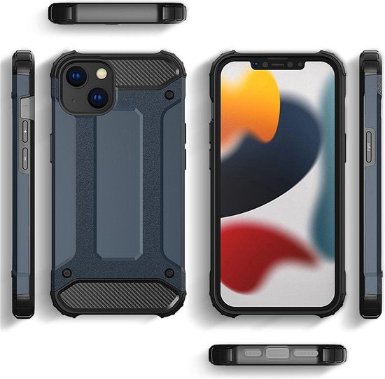 iPhone 14 Plus Hoesjes – Dual Layer Armor Backcover – Heavy Duty Schokbestendig – Zwart-Ilumina Benelux
