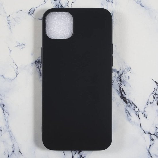 iPhone 14 Plus Hoesjes – Siliconen Backcover – Inclusief Screenprotector – Zwart-Ilumina Benelux