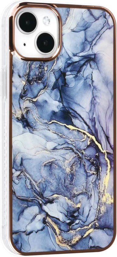 iPhone 14 Plus Hoesjes – TPU Backcover – Marmer Design – Grijs-Ilumina Benelux