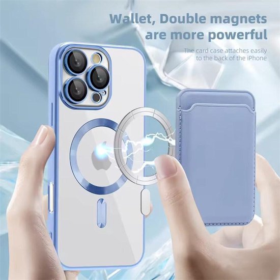 iPhone 14 Pro Hoesjes – Anti-Shock Backcover – MagSafe – Magnetische Pasjeshouder – Goud-Ilumina Benelux