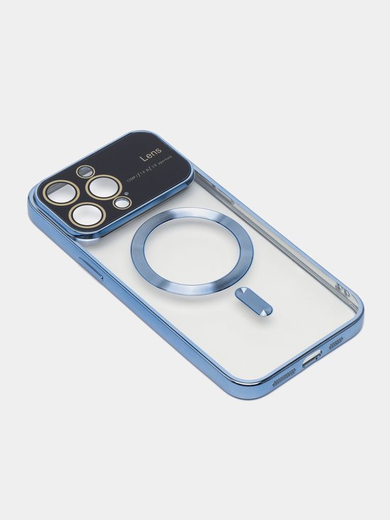 iPhone 14 Pro Hoesjes – Magnetische Backcover met MagSafe – Camera Lens Protector – Blauw-Ilumina Benelux