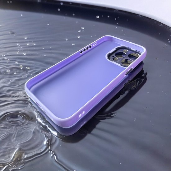 iPhone 14 Pro Max Hoesjes – Military Backcover – Schokbestendig – Camera Protector – Paars-Ilumina Benelux