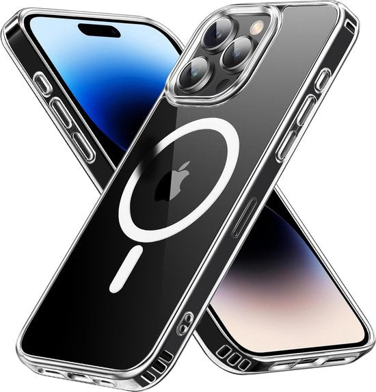 iPhone 14 Pro Max Hoesjes – Transparante Backcover – MagSafe Compatibel – Magnetisch – Doorzichtig-Ilumina Benelux