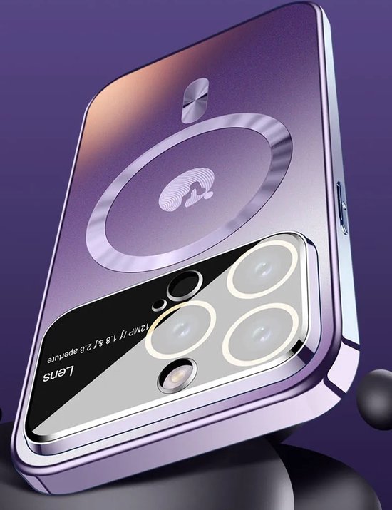 iPhone 15 Pro Max Hoesjes – MagSafe Backcover met Camera Cover – Schokbestendig – Zwart-Ilumina Benelux