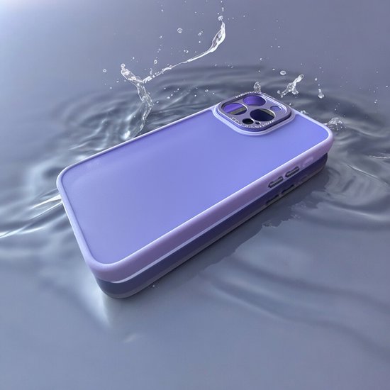 iPhone 15 Pro Max Hoesjes – Military Backcover – Camera Protector – Schokbestendig – Paars-Ilumina Benelux