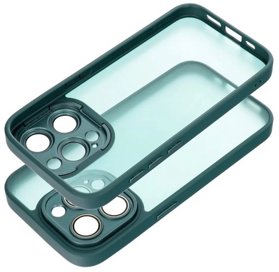 iPhone 15 Pro Max Hoesjes – Transparante Siliconen Backcover – Camera Bescherming – Groen-Ilumina Benelux
