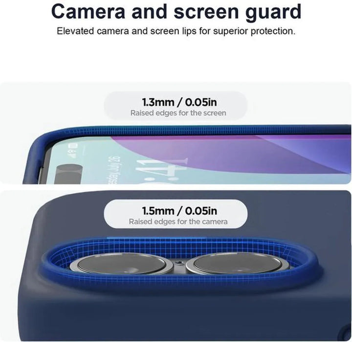 iPhone 16 Hoesjes – Liquid Siliconen Backcover – Soft Touch – Schokbestendig – Navy Blauw-Ilumina Benelux