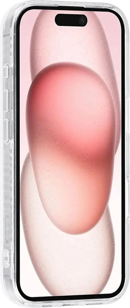 iPhone 16 Hoesjes – TPU Backcover – Marmer Print – Slank Design – Wit-Ilumina Benelux
