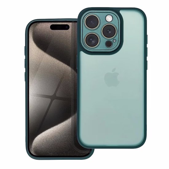 iPhone 16 Plus Hoesjes – Doorschijnende Siliconen Backcover – Camera Bescherming – Bumper – Groen-Ilumina Benelux