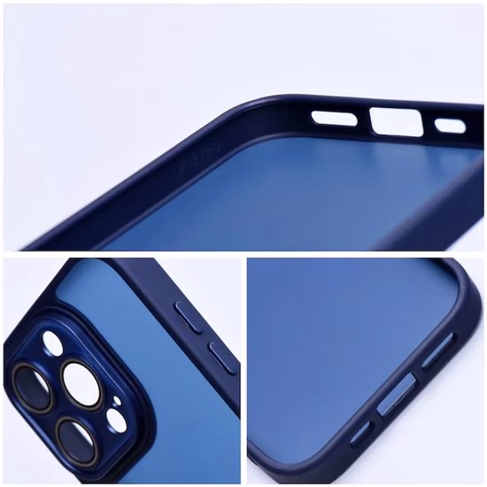 iPhone 16 Plus Hoesjes – Transparante Siliconen Backcover – Camera Bescherming – Blauw-Ilumina Benelux