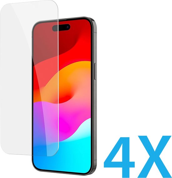 iPhone 16 Screenprotector Gehard 9H – Anti-kras – 4-Pack-Ilumina Benelux