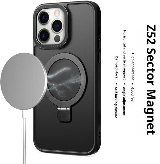 iPhone 17 Hoesjes – MagSafe Backcover met Standaard – Schokbestendig – Inclusief 2x Screenprotector – Groen-Ilumina Benelux