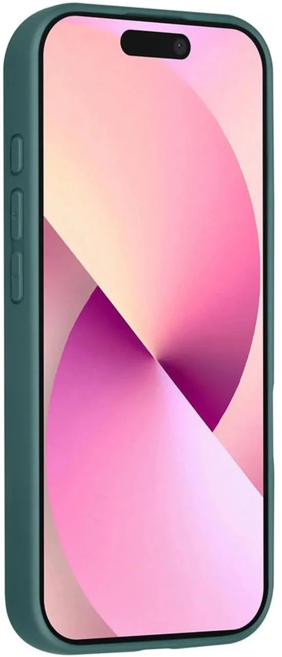 iPhone 17 Hoesjes – Siliconen Backcover – Schokbestendig – Ringstandaard – Donkergroen-Ilumina Benelux