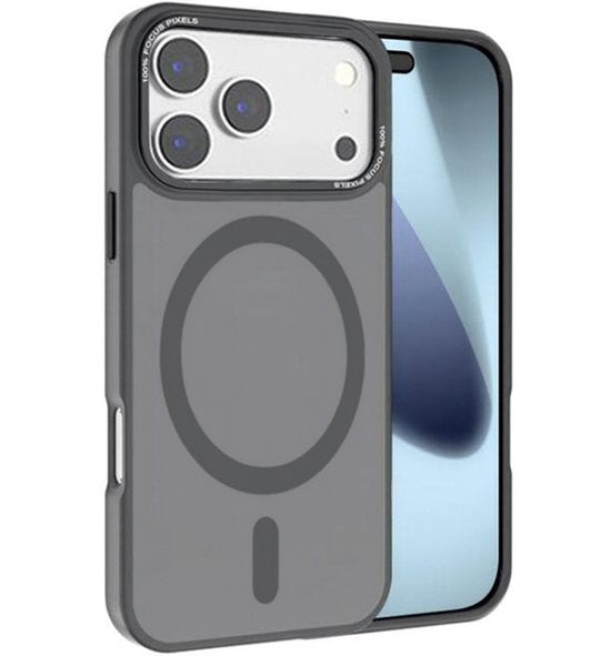 iPhone 17 Pro Max Hoesjes – MagSafe Backcover – Schokbestendig – Incl. 2x Screenprotector – Grijs-Ilumina Benelux