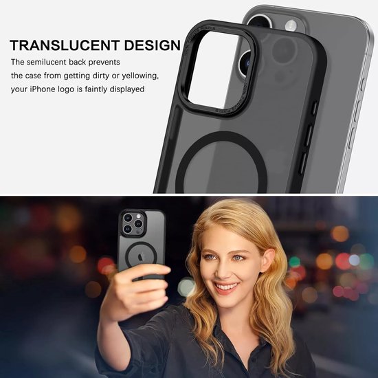 iPhone 17 Pro Max Hoesjes – Matte Backcover MagSafe – Schokbestendig – Grijs-Ilumina Benelux
