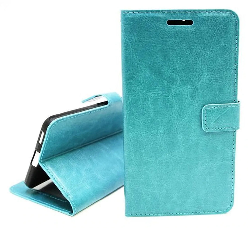 iPhone 7/8/SE 2020/2022 Hoesjes – Portemonnee Bookcase – Pasjeshouder – 2x Full Screenprotector – Turquoise-Ilumina Benelux