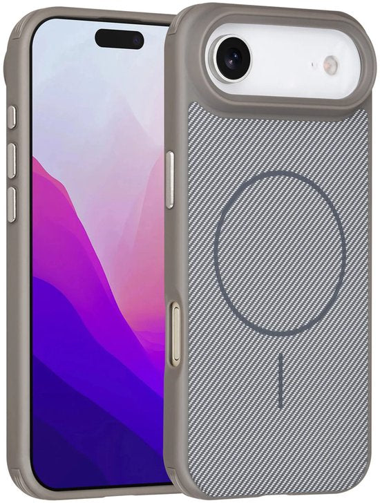 iPhone Air Hoesjes – Carbon Fiber Backcover – Schokbestendig – Grijs-Ilumina Benelux
