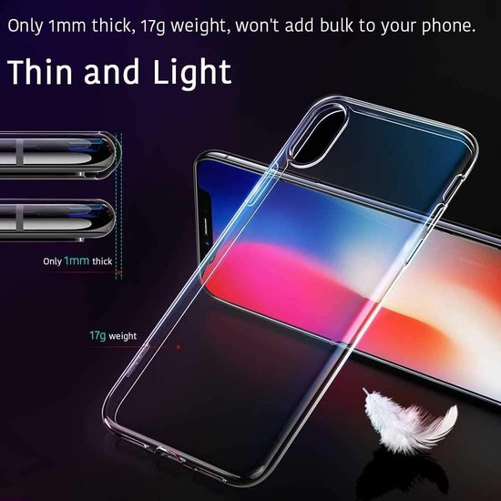 iPhone X / XS Hoesjes – Soft Silicone Backcover – Transparant – Flexibel – Anti Kras-Ilumina Benelux