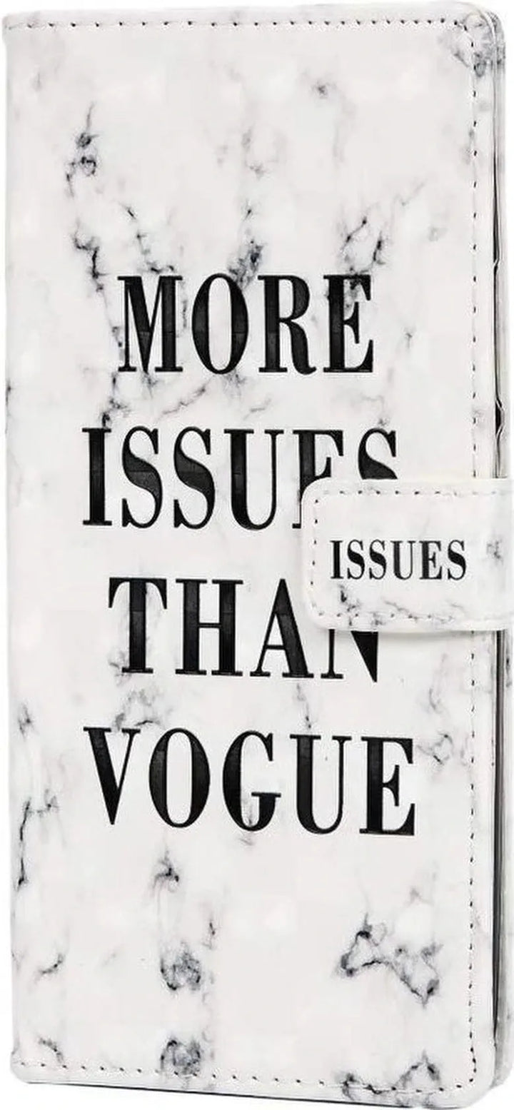 iPhone XR Hoesjes – Portemonnee Bookcase – Pasjeshouder – Magneetsluiting – More Issues Than Vogue-Ilumina Benelux