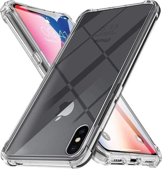 iPhone XR Hoesjes – Siliconen Backcover – Schokbestendig Bumper – Transparant – Incl. Gehard Glas Screenprotector-Ilumina Benelux