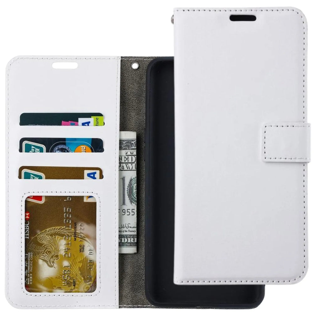 iPhone X/XS Hoesjes – Portemonnee Hoes – Pasjeshouder – 2x Screenprotector Gehard Glas – Wit-Ilumina Benelux