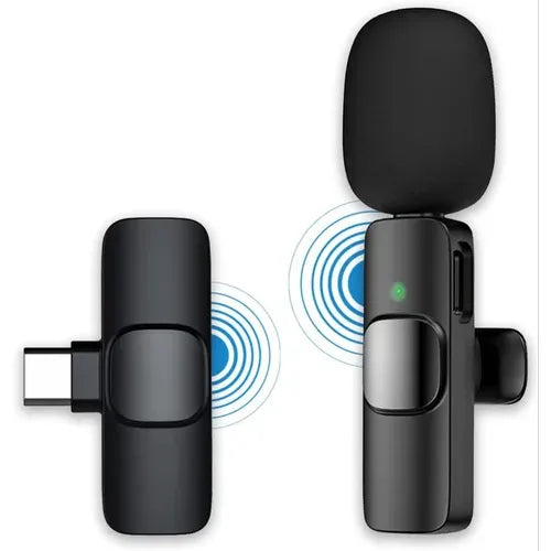 Draadloze USB-C Lavalier Microfoon – Wireless Clip-On Microfoon voor Android, USB-C Smartphones, Vloggen, Interviews, TikTok & YouTube-Ilumina Benelux