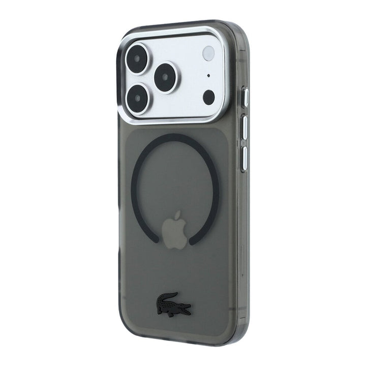 Lacoste iPhone 18 Pro Backcover hoesje - HC Magsafe IML Frosted - Zwart
