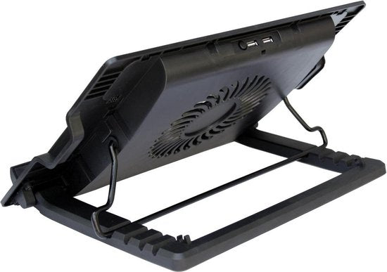 Laptop cooling pad – 140mm ventilator – Verstelbaar tot 17 inch – Stil met LED – USB-hub – Zwart-Laptopkoelers-Ilumina Benelux