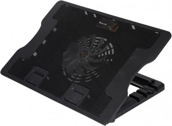 Laptop cooling pad – 140mm ventilator – Verstelbaar tot 17 inch – Stil met LED – USB-hub – Zwart-Laptopkoelers-Ilumina Benelux