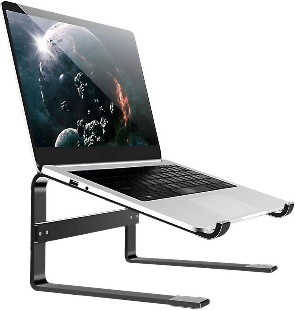 Laptop standaard bureau – Verstelbare laptop verhoger – Ergonomische tafelhouder – Antislip – Zwart-Laptopstandaard-Ilumina Benelux
