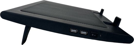Laptop standaard met koeling – Cooling pad – 12-17 inch – Verstelbaar – 2 ventilators – Zwart-Laptopkoelers-Ilumina Benelux