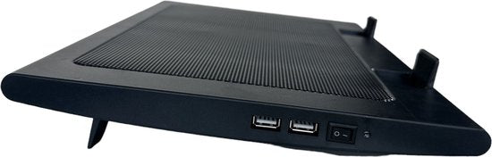 Laptop standaard met koeling – Cooling pad – 12-17 inch – Verstelbaar – 2 ventilators – Zwart-Laptopkoelers-Ilumina Benelux