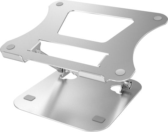 Laptopstandaard 10-17 inch – Verstelbaar & inklapbaar – Ergonomisch – Warmteafvoer – Zilver-Notebookstandaard-Ilumina Benelux