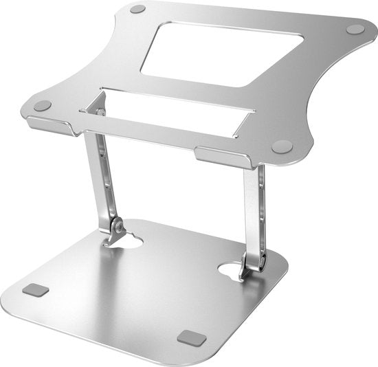 Laptopstandaard 10-17 inch – Verstelbaar & inklapbaar – Ergonomisch – Warmteafvoer – Zilver-Notebookstandaard-Ilumina Benelux