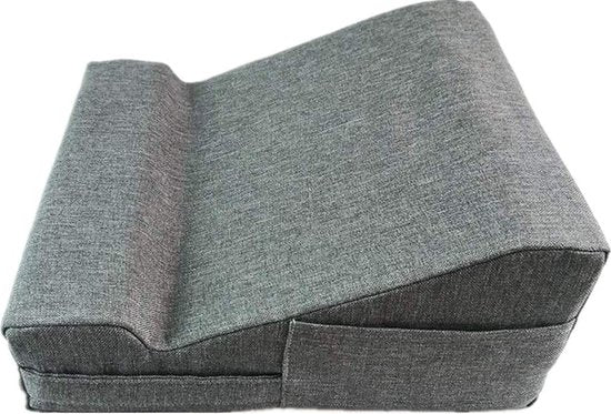 Laptopstandaard – 2-in-1 Tablet en Laptophouder Kussen – Draagbaar – Voor Bed, Bank, Bureau en Schoot – Grijs-Notebookstandaard-Ilumina Benelux