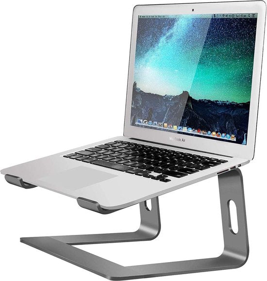 Laptopstandaard bureau – Aluminium laptopverhoger – Opvouwbaar statief – Geschikt voor MacBook Air/Pro – Grijs LB-562-Notebookstandaard-Ilumina Benelux