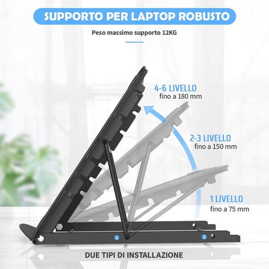 Laptopstandaard bureau – Opvouwbaar & draagbaar – Geventileerd koelrek – Verstelbaar ergonomisch – Zilver-Notebookstandaard-Ilumina Benelux