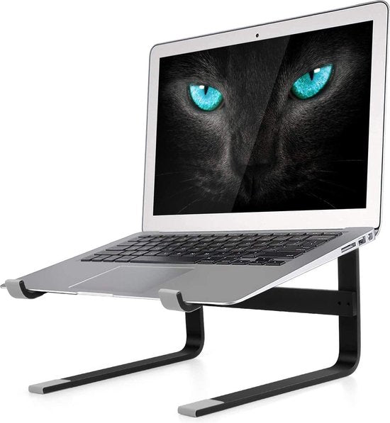 Laptopstandaard bureau – Verstelbaar – 10-17 inch – Geschikt voor laptop/MacBook Air/Pro – Zwart-Notebookstandaard-Ilumina Benelux