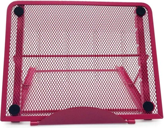 Laptopstandaard bureau – Verstelbaar – Geschikt voor laptop & tablet – Antislip – Roze-Notebookstandaard-Ilumina Benelux
