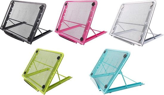 Laptopstandaard bureau – Verstelbaar – Ondersteuning voor laptop & tablet – Anti-slip – Zwart-Notebookstandaard-Ilumina Benelux
