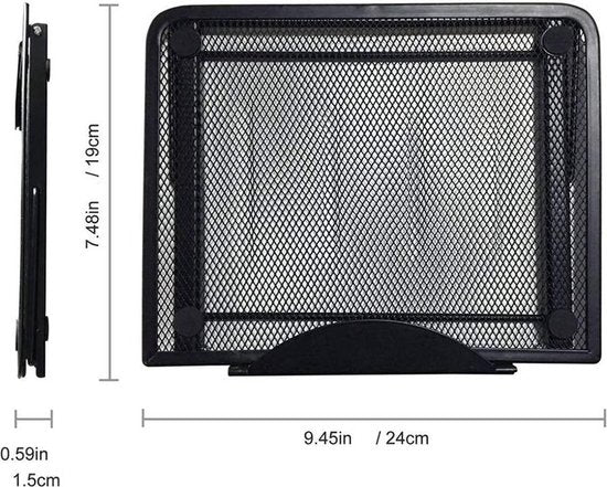 Laptopstandaard bureau – Verstelbaar – Ondersteuning voor laptop & tablet – Anti-slip – Zwart-Notebookstandaard-Ilumina Benelux
