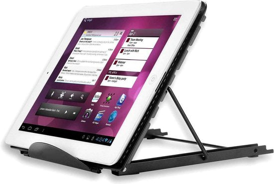 Laptopstandaard bureau – Verstelbaar – Ondersteuning voor laptop & tablet – Anti-slip – Zwart-Notebookstandaard-Ilumina Benelux