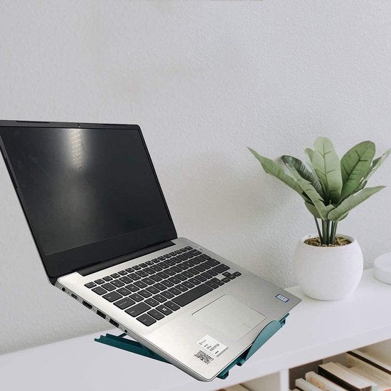 Laptopstandaard bureau – Verstelbaar – Voor laptop & tablet – Notebook ondersteuning – Blauw-Notebookstandaard-Ilumina Benelux